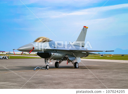 U.S. Air Force fighter F-16C on display U.S. Air Force fighter F-16C on display 107024205