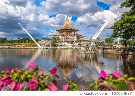 New Sarawak State Legislative Assembly Building in Kuching, Sarawak, Borneo, Malaysia. New Sarawak State Legislative Assembly Building in Kuching, Sarawak, Borneo, Malaysia. 107024687