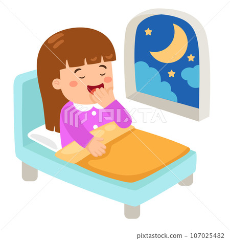 sleeping kid girl vector illustration sleeping kid girl vector illustration 107025482