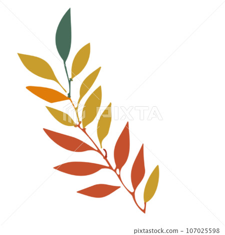 autumn leaves illustration 107025598