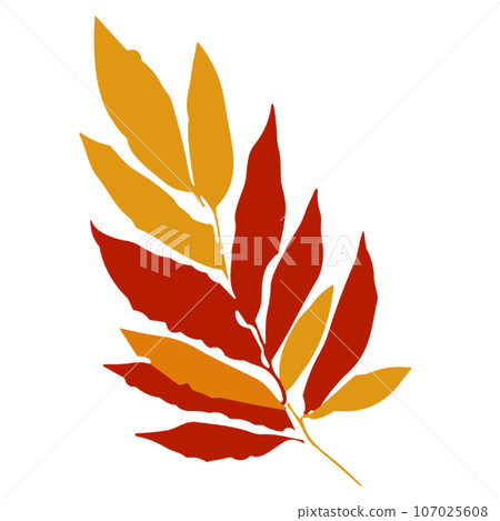 autumn leaves illustration 107025608