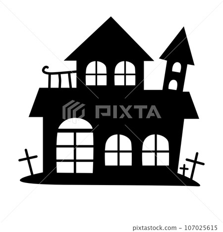 illustration houses for halloween vector illustration houses for halloween vector 107025615