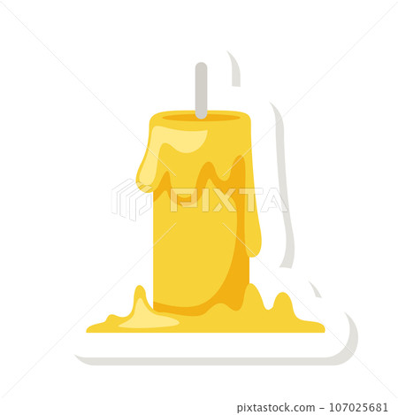 illustration halloween candle sticker icon 107025681