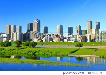 [Kanagawa Prefecture] Clear skies in Musashikosugi high-rise apartment complex 107026199