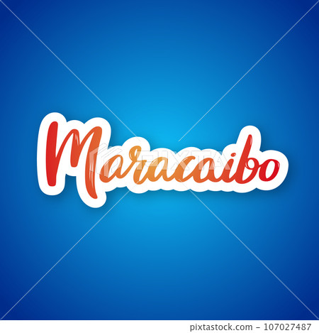 Maracaibo - hand drawn lettering phrase. Maracaibo - hand drawn lettering phrase. 107027487