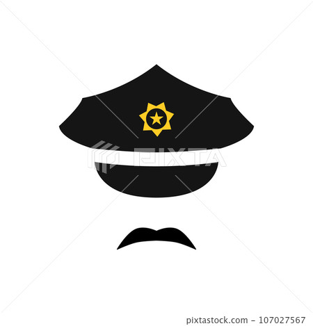 Police officer avatar icon.  107027567