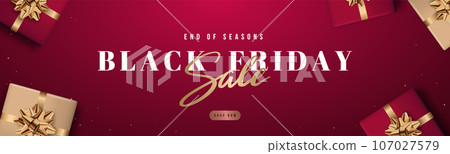 Black Friday horizontal long banner. Black Friday horizontal long banner. 107027579
