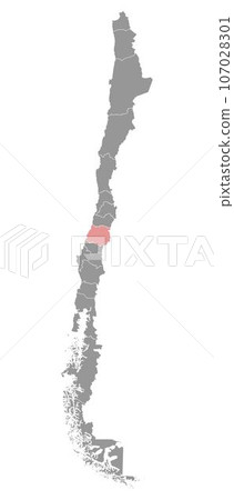 Maule region map, administrative division of Chile. Maule region map, administrative division of Chile. 107028301