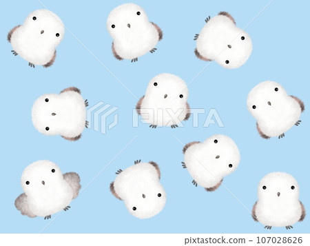 Long-tailed moth seamless pattern D blue Long-tailed moth seamless pattern D blue 107028626