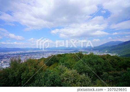 Northern part of Kyoto city seen from Shogunzuka Seiryuden Grand Stage, Kyoto 107029691