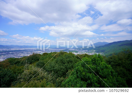 Northern part of Kyoto city seen from Shogunzuka Seiryuden Grand Stage, Kyoto 107029692