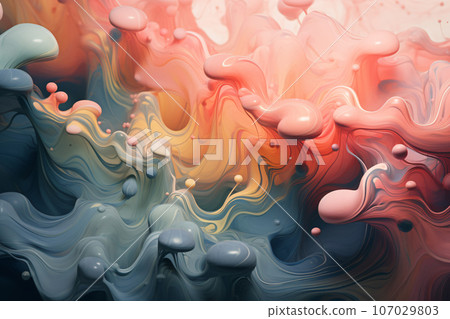 Liquid Pastel Background. Soft and Dreamy 107029803