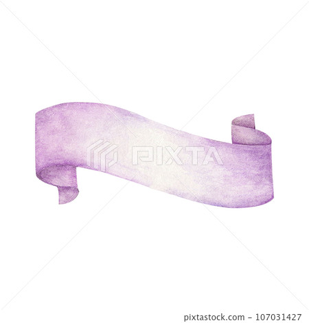 Watercolor painting of ribbon. Stripes or banners for text. Watercolor painting of ribbon. Stripes or banners for text. 107031427