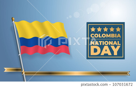 Colombia National Day, celebration template banner 107031672