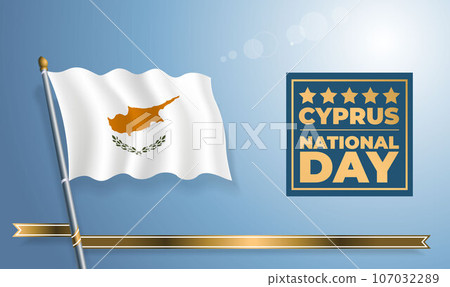 Cyprus National Day, celebration template banner 107032289