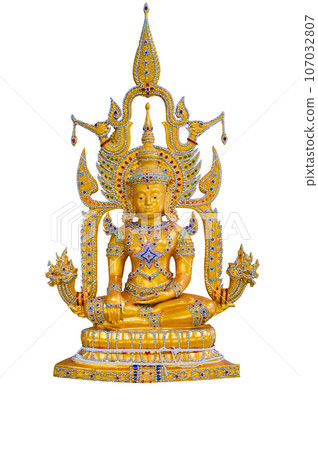 Buddha image on isolate on transparent background PNG file 107032807