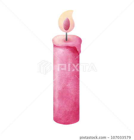 pink candle halloween 107033579