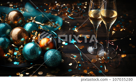 New year party concept, ai generated 107035280