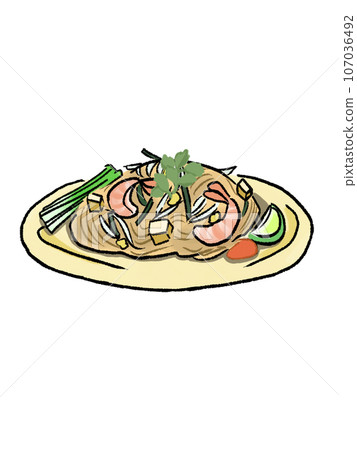 Pad thai Pad thai 107036492