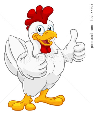 Chicken Cartoon Rooster Cockerel Character 107036793