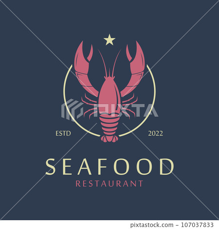 Lobster Logo Simple Design Template 107037833