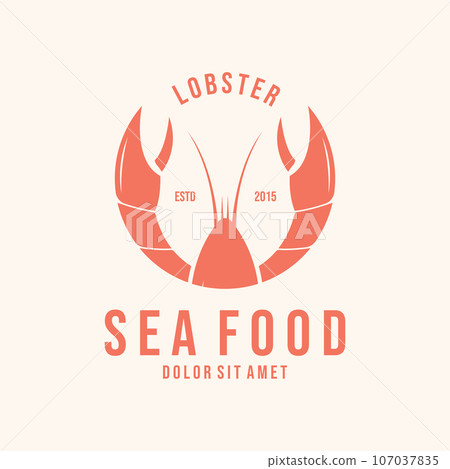 Lobster Logo Simple Design Template Lobster Logo Simple Design Template 107037835