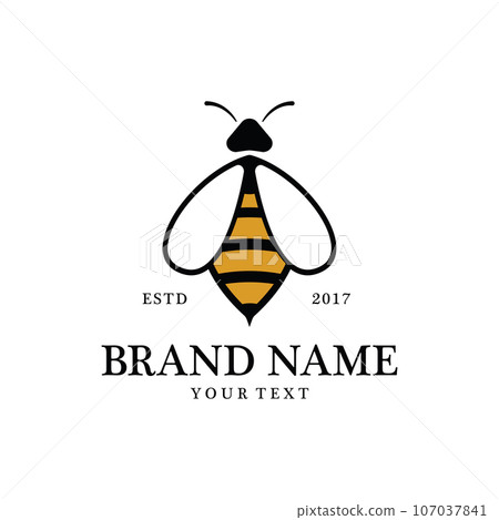 Vector Honey Bee Logo Template Vector Honey Bee Logo Template 107037841