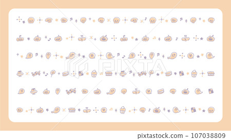 Not scary Halloween line pattern 107038809