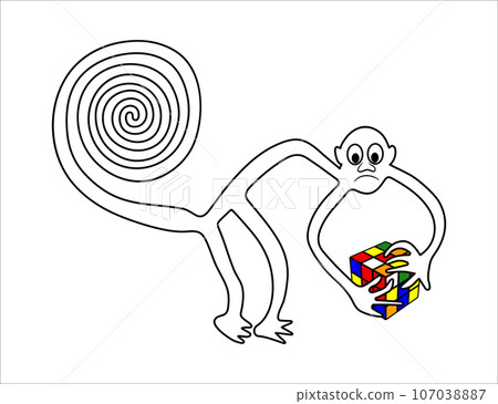 Geoglyph of the Monkey with puzzle 107038887