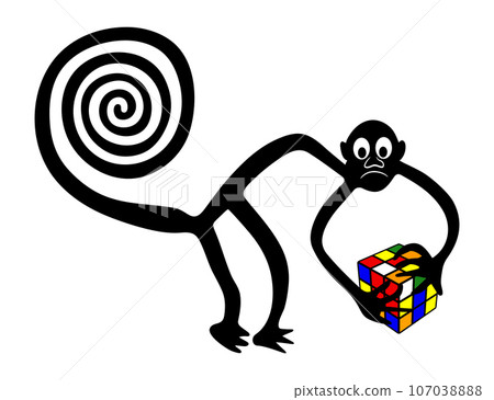 Geoglyph of the Monkey with puzzle Geoglyph of the Monkey with puzzle 107038888