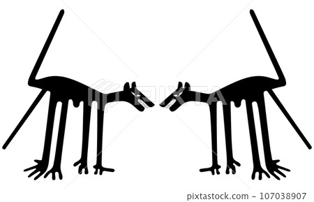 Fight - a paraphrase of the famous geoglyph of The Dog from Nazca 107038907