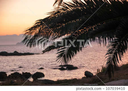 La playa de Samil at Vigo, Spain, 107039410