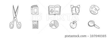 School Object and Supply for Education Vector Set 107040385