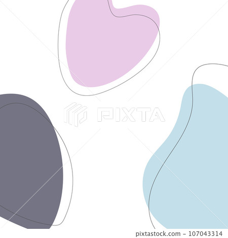 Boho style banner background template for your design, organic lines and shapes, pastel colors. Boho style banner background template for your design, organic lines and shapes, pastel colors. 107043314