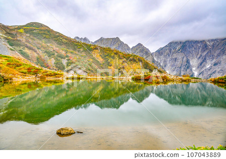 Happo Pond in light rain Happo Pond in light rain 107043889