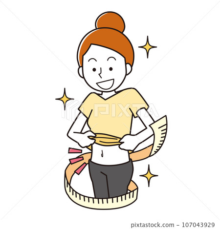 A woman who succeeds in dieting A woman who succeeds in dieting 107043929