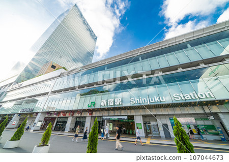 "Tokyo" JR Shinjuku Station South Exit Busta Shinjuku scenery 107044673