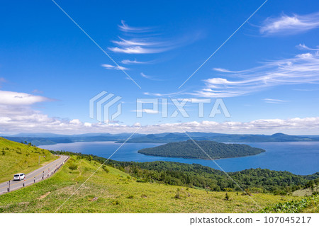 Scenic Byway Hokkaido Excellent Road Lake Kussharo Drive Hiace Scenic Byway Hokkaido Excellent Road Lake Kussharo Drive Hiace 107045217