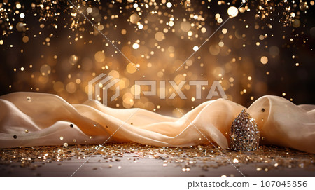 Golden cloth and sequins "AI generated image" 107045856