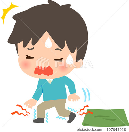 A man whose legs are numb and unable to move 107045938