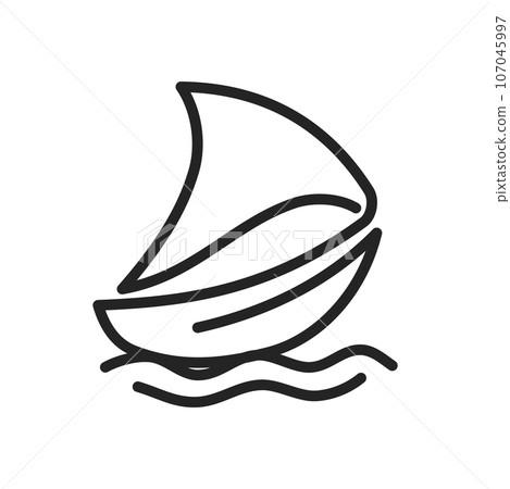 sailing logo template Isolated. Brand Identity. Icon Abstract Vector graphic 107045997