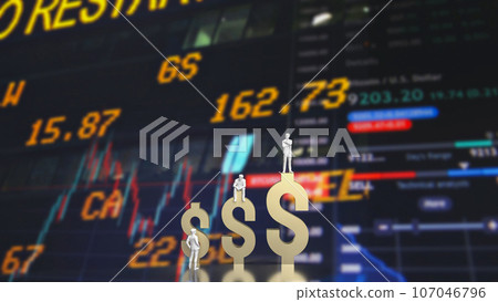 The dollar symbol for Usa business 3d rendering The dollar symbol for Usa business 3d rendering 107046796