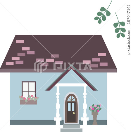 Stylish and cute western style house 107047142