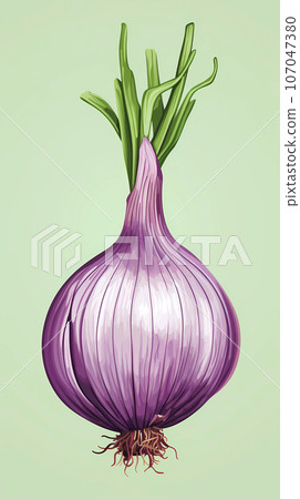 手绘卡通洋葱插画 107047380