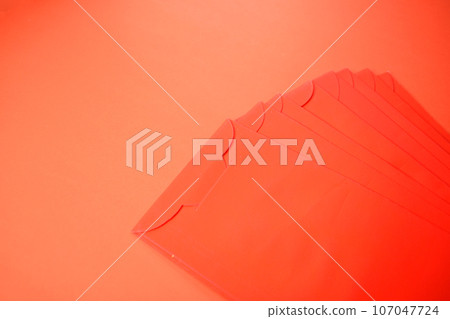 red envelope on red background for design 107047724