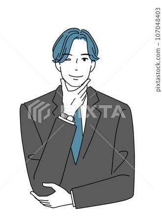 微笑的男性辦公室職員 107048403