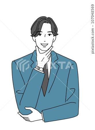 Smiling male office worker 107048569