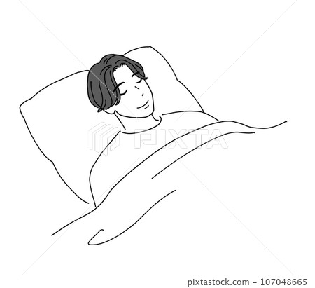 年輕人在床上睡得很香 年輕人在床上睡得很香 107048665