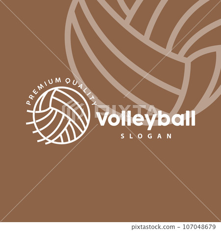 Volleyball Logo, Sport Simple Design, Illustration Template Vector Volleyball Logo, Sport Simple Design, Illustration Template Vector 107048679