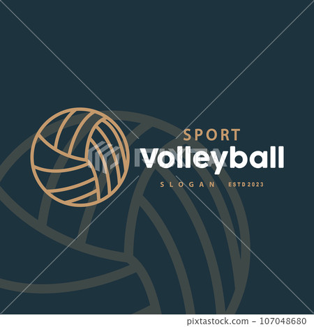 Volleyball Logo, Sport Simple Design, Illustration Template Vector Volleyball Logo, Sport Simple Design, Illustration Template Vector 107048680